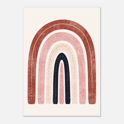 Boho Rainbow Serenity Fine Art Poster - Modern Earthy Nursery Decor & Art Print