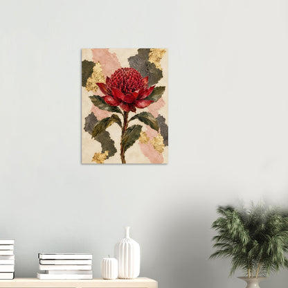 Waratah Australian Native Flower Fine Art Poster