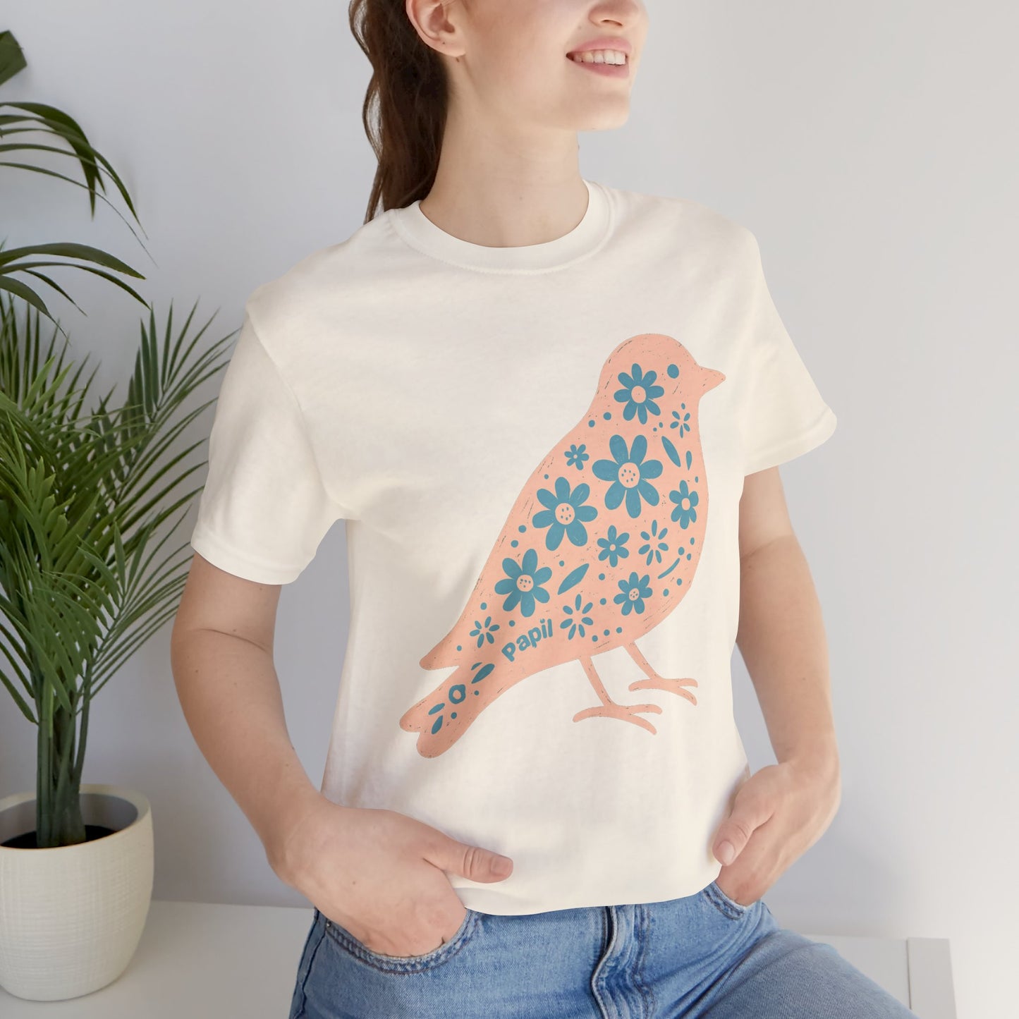 Floral Spring Bird Graphic T-Shirt