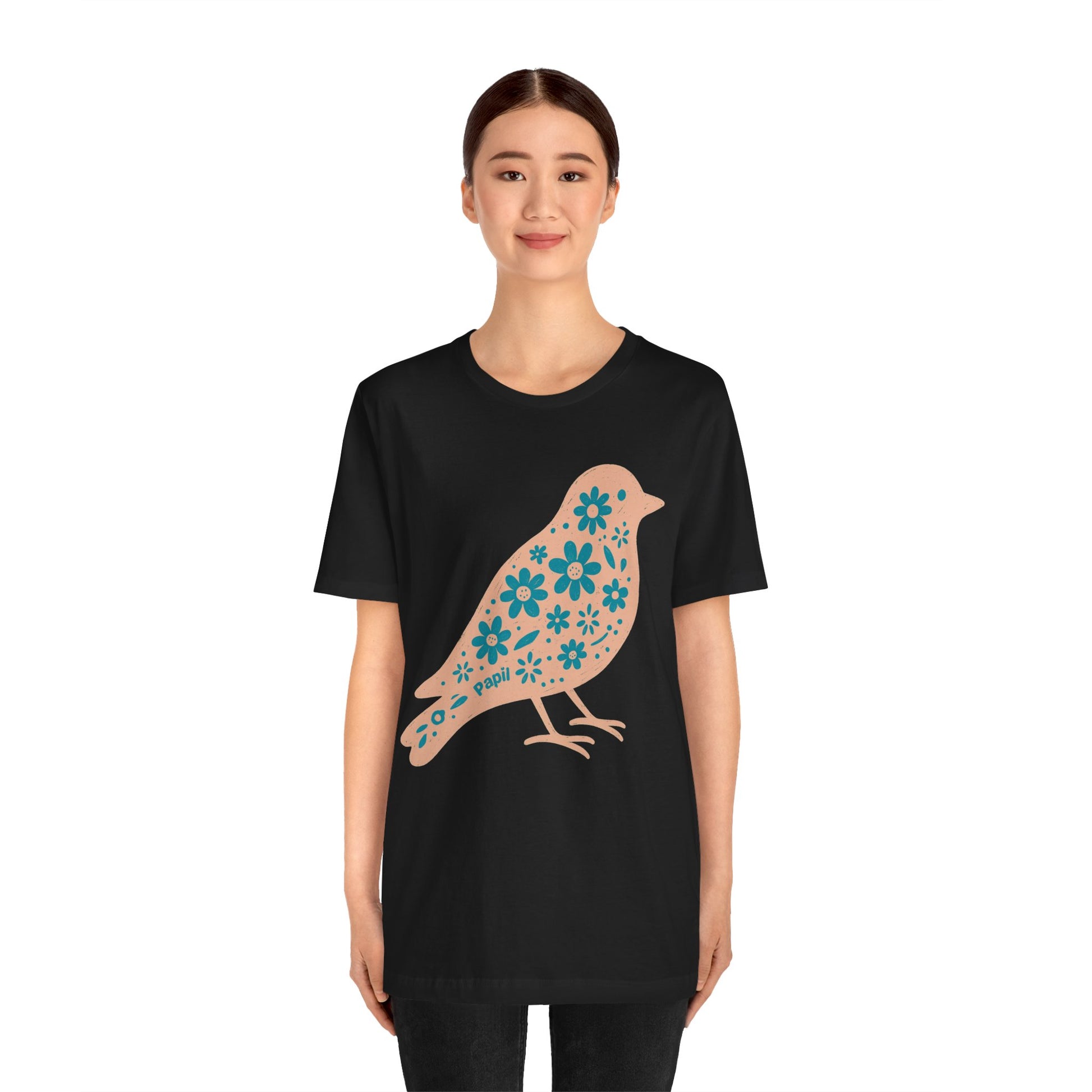 Floral Spring Bird Graphic T-Shirt