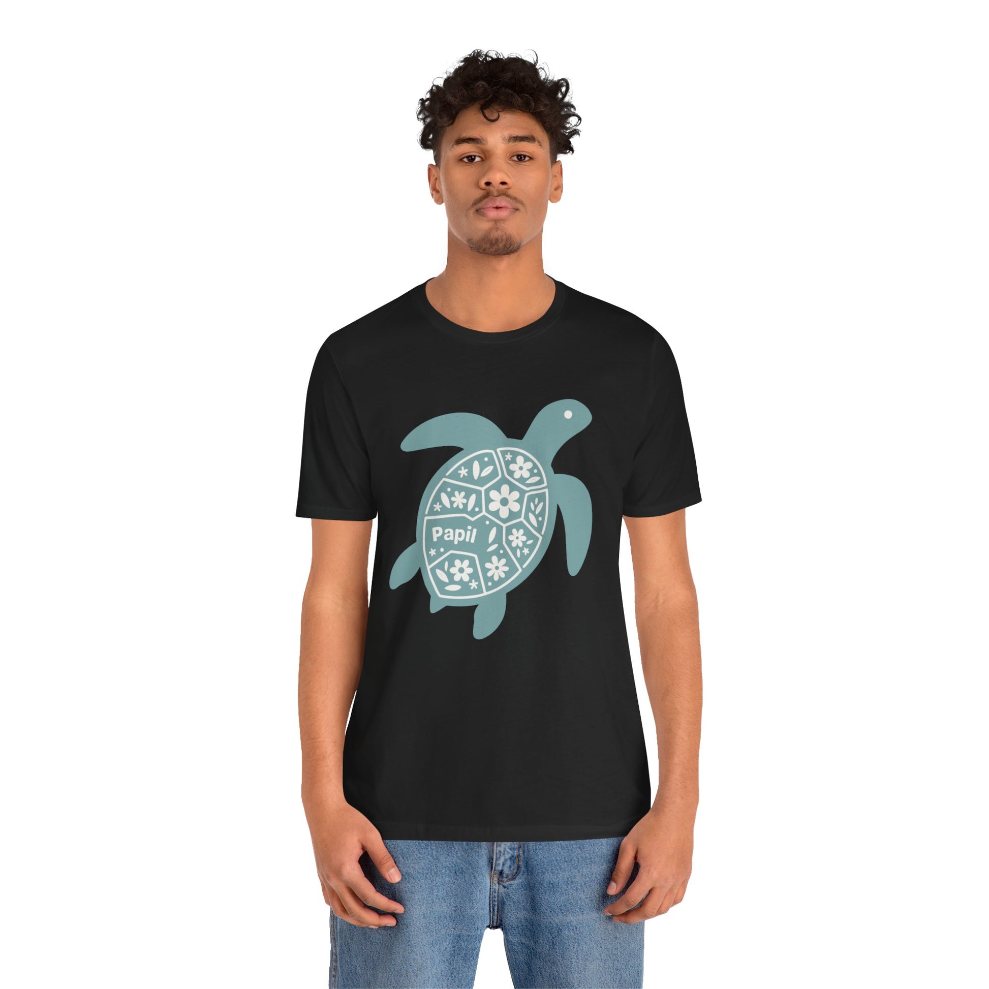 Sea Turtle Graphic Tee — Papil Floral Shell T-Shirt