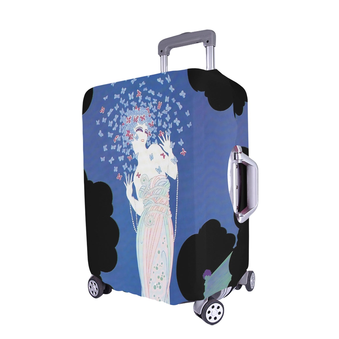 Vintage Glamour Lady Luggage Cover – “Ms Vogue” Art Deco Travel Protector