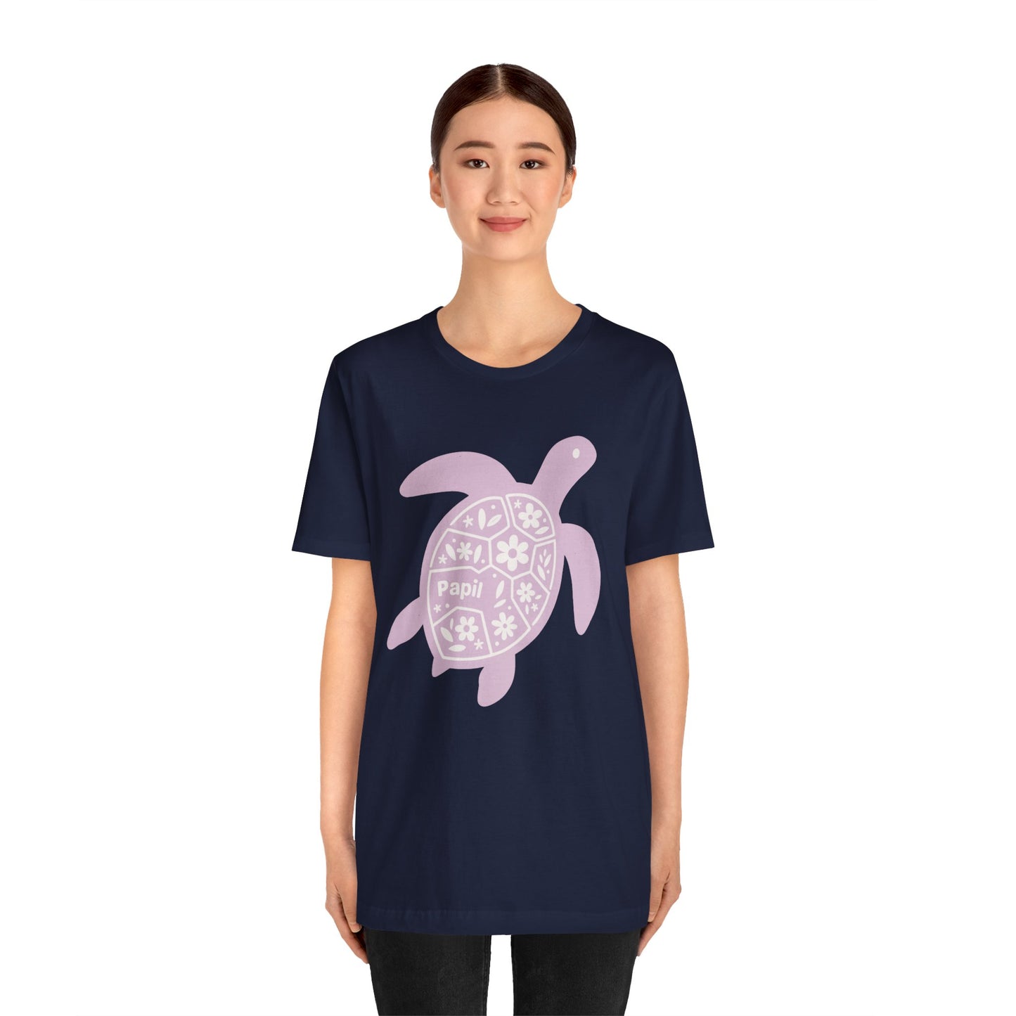 Sea Turtle Graphic Tee — Papil Floral Shell T-Shirt