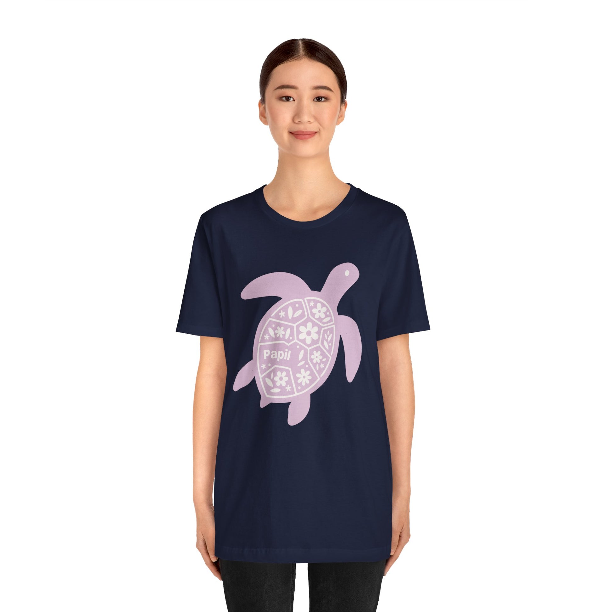 Sea Turtle Graphic Tee — Papil Floral Shell T-Shirt