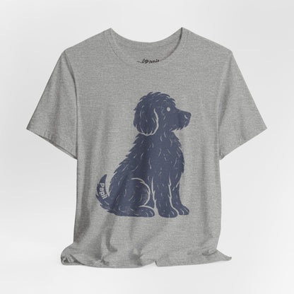 Cute Sitting Puppy Unisex T-Shirt — Whimsical Dog Graphic Tee