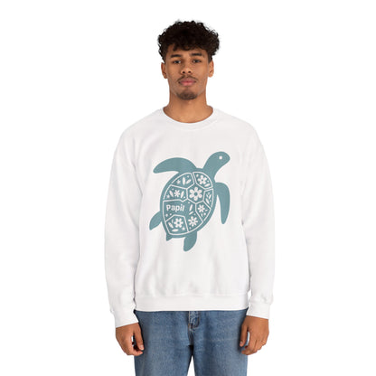 Turtle Graphic Sweatshirt — Floral Sea Turtle Crewneck
