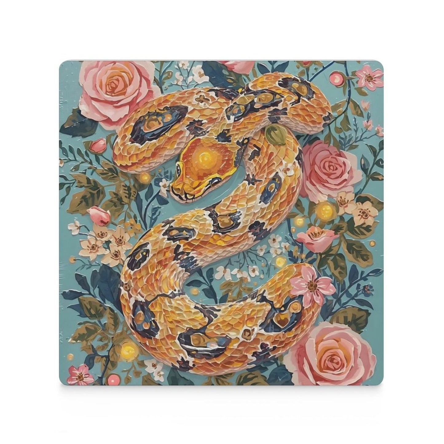 Serpent & Roses Ceramic Coasters (Set of 4 or 6)