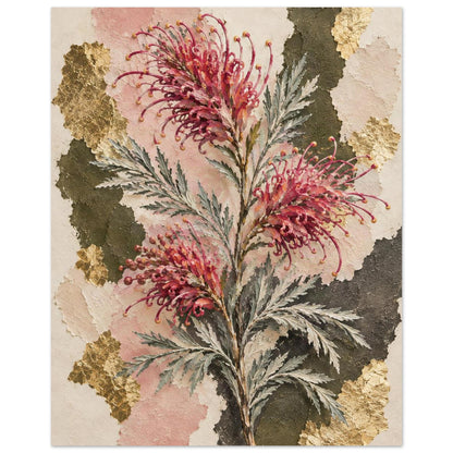 Grevillea Australian Native Flower Fine Art Poster 20x25 cm 8x10″