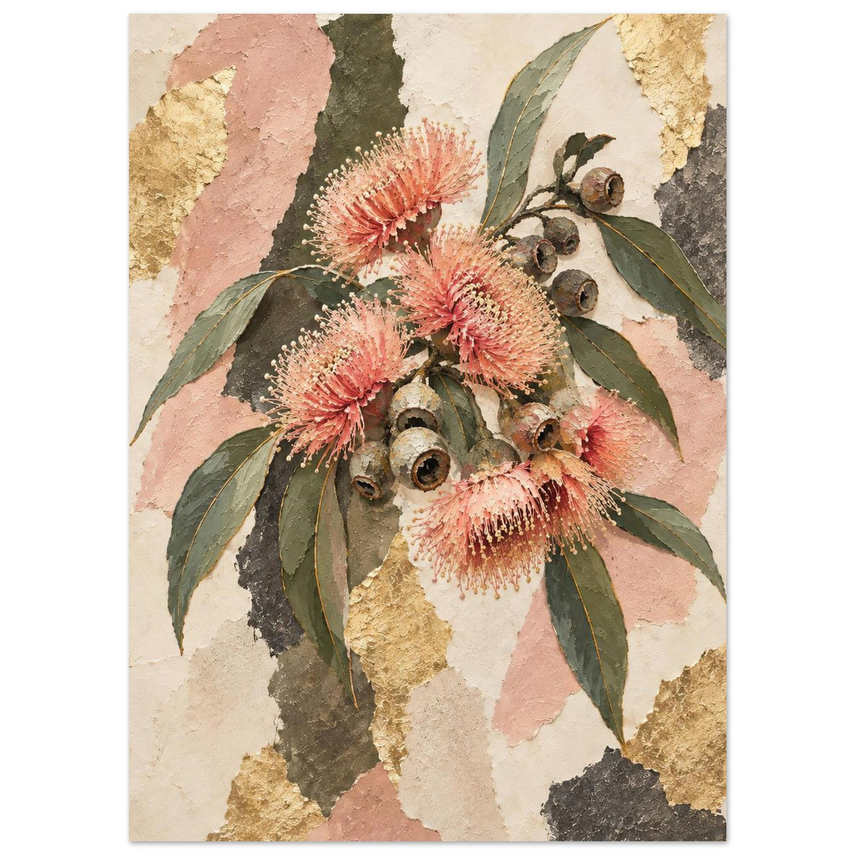 Flowering Gum Australian Native Flower Fine Art Poster 13x18 cm 5x7″