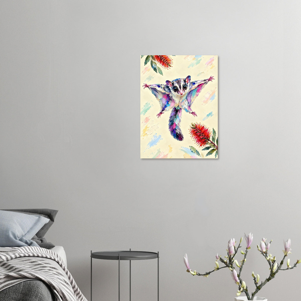 Sugar Glider Painted Australian Animal Fine Art Poster