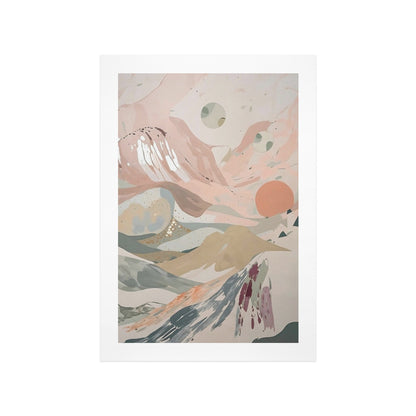 Celestial Dusk – Abstract Pastel Landscape Canvas Wall Art Print 12"x18" (30 x 45cm)