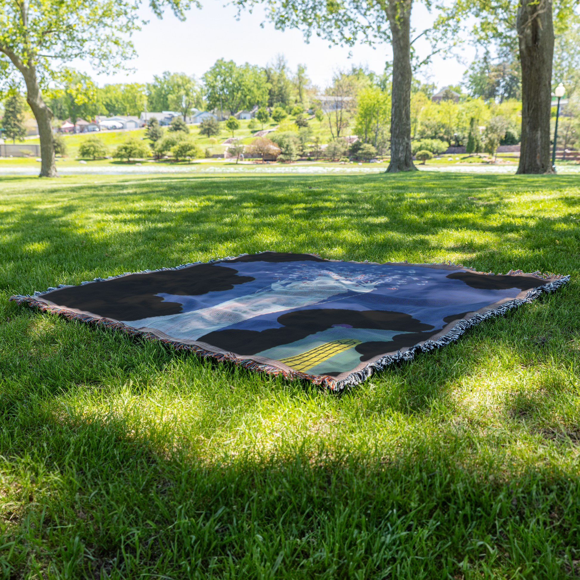 Vintage Glamour Lady "Ms Vogue" Woven Blanket | Art Deco Vogue Style Printed Throw | Elegant Retro Home Décor