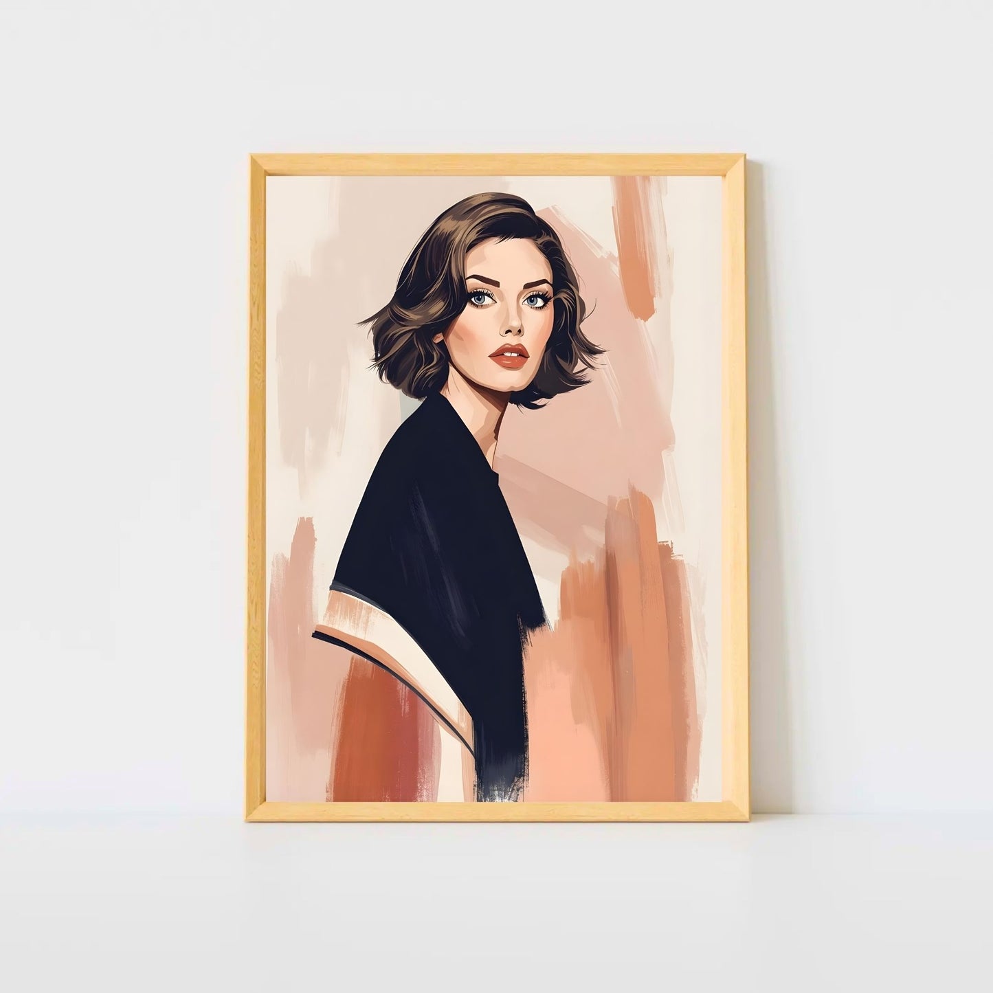 Chic & Captivating Modern Portrait Fine Art Poster for Effortless Style