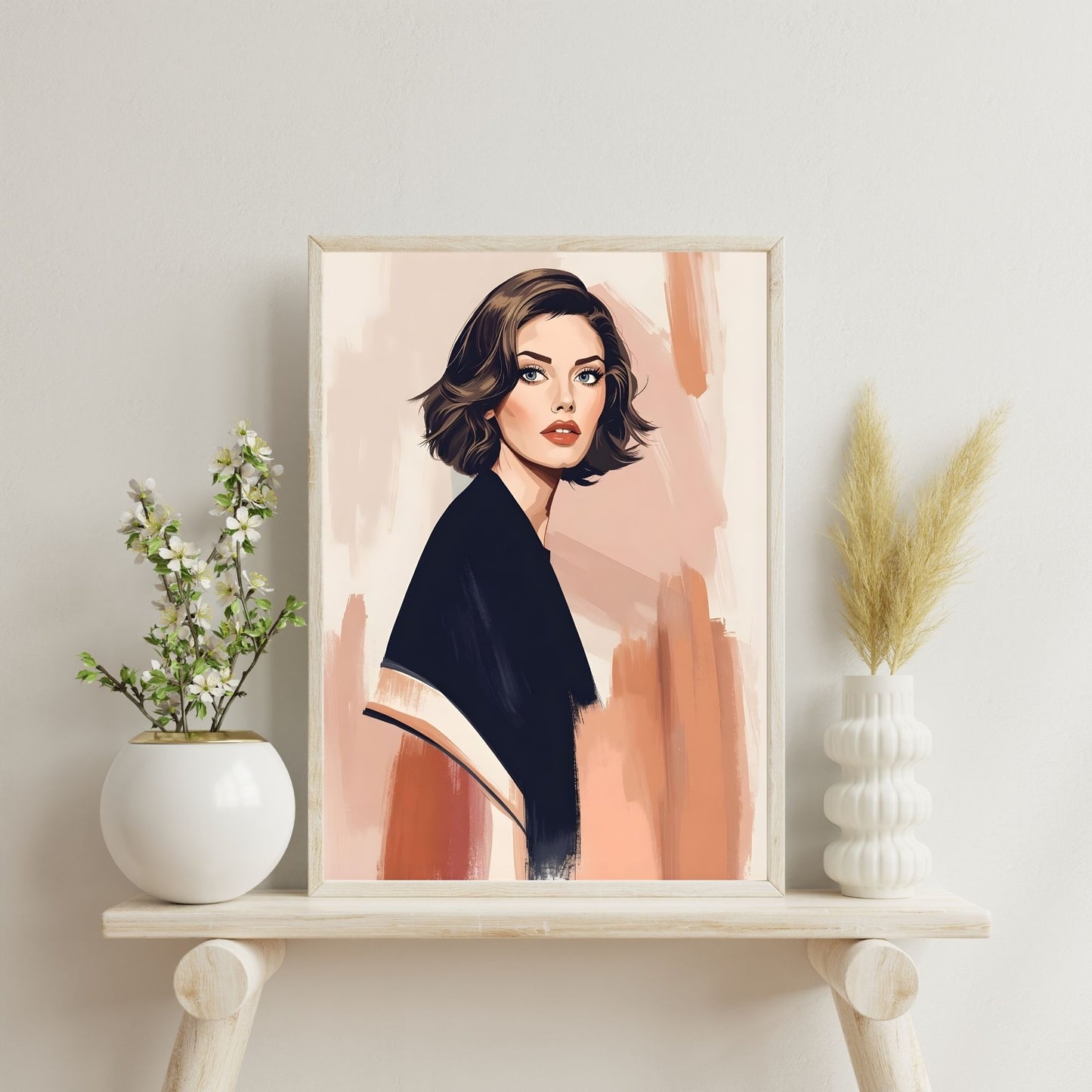 Chic & Captivating Modern Portrait Fine Art Poster for Effortless Style