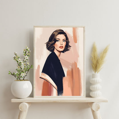 Chic & Captivating Modern Portrait Fine Art Poster for Effortless Style