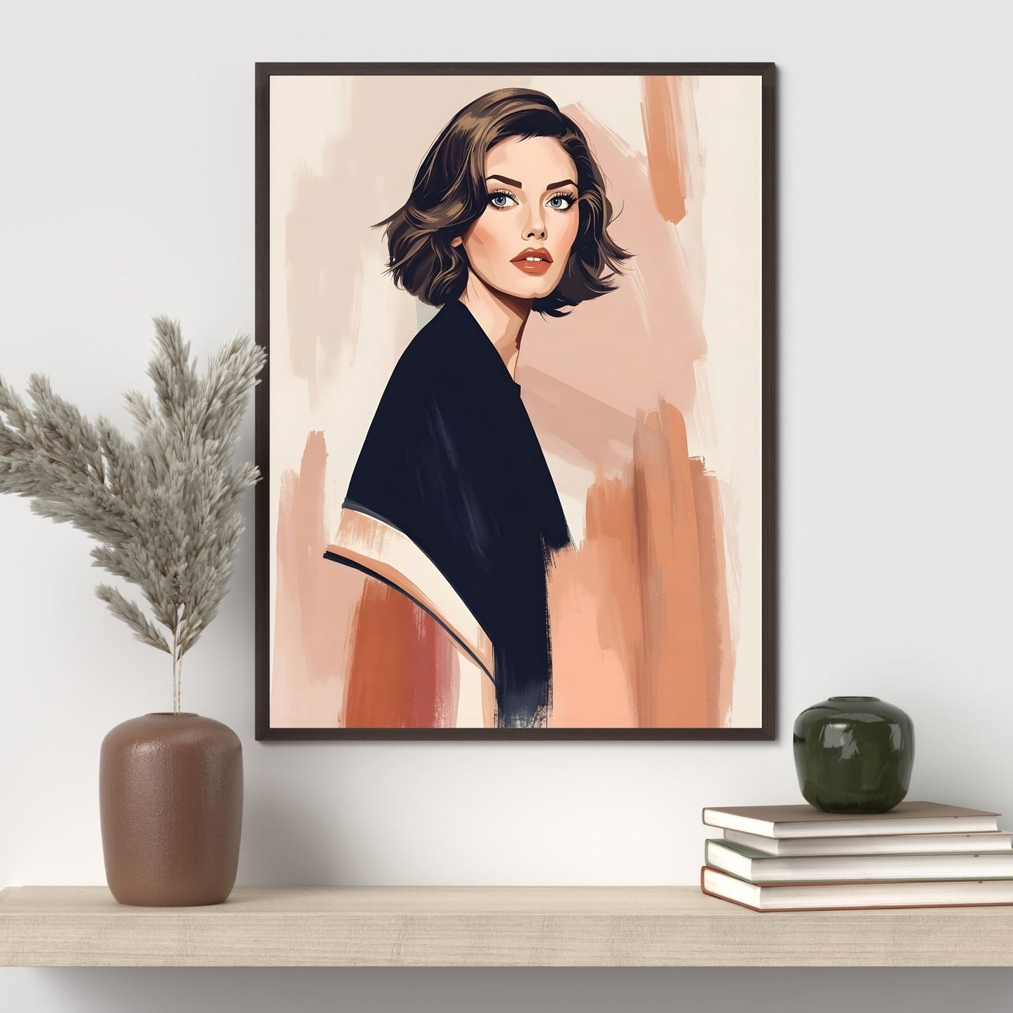 Chic & Captivating Modern Portrait Fine Art Poster for Effortless Style