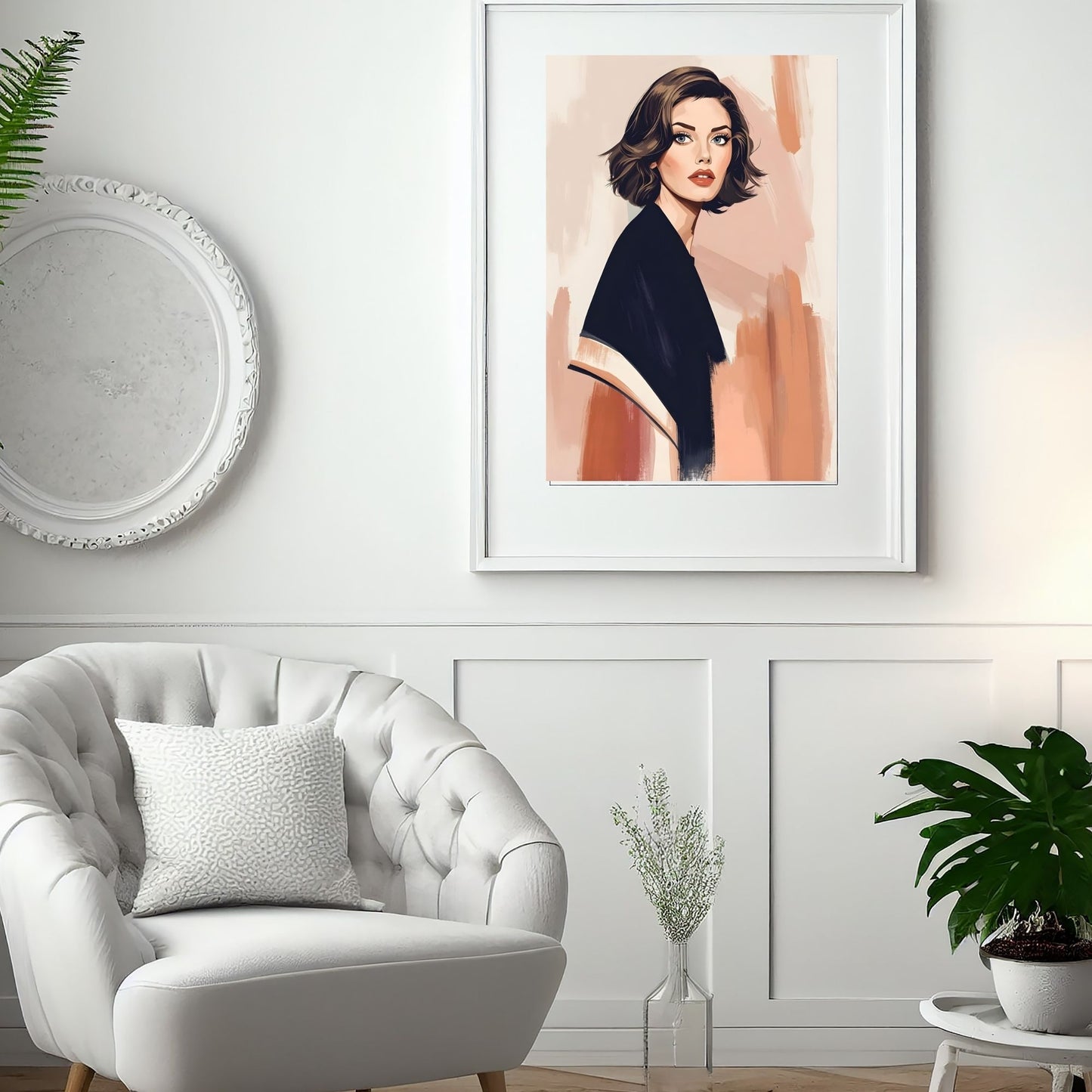 Chic & Captivating Modern Portrait Fine Art Poster for Effortless Style