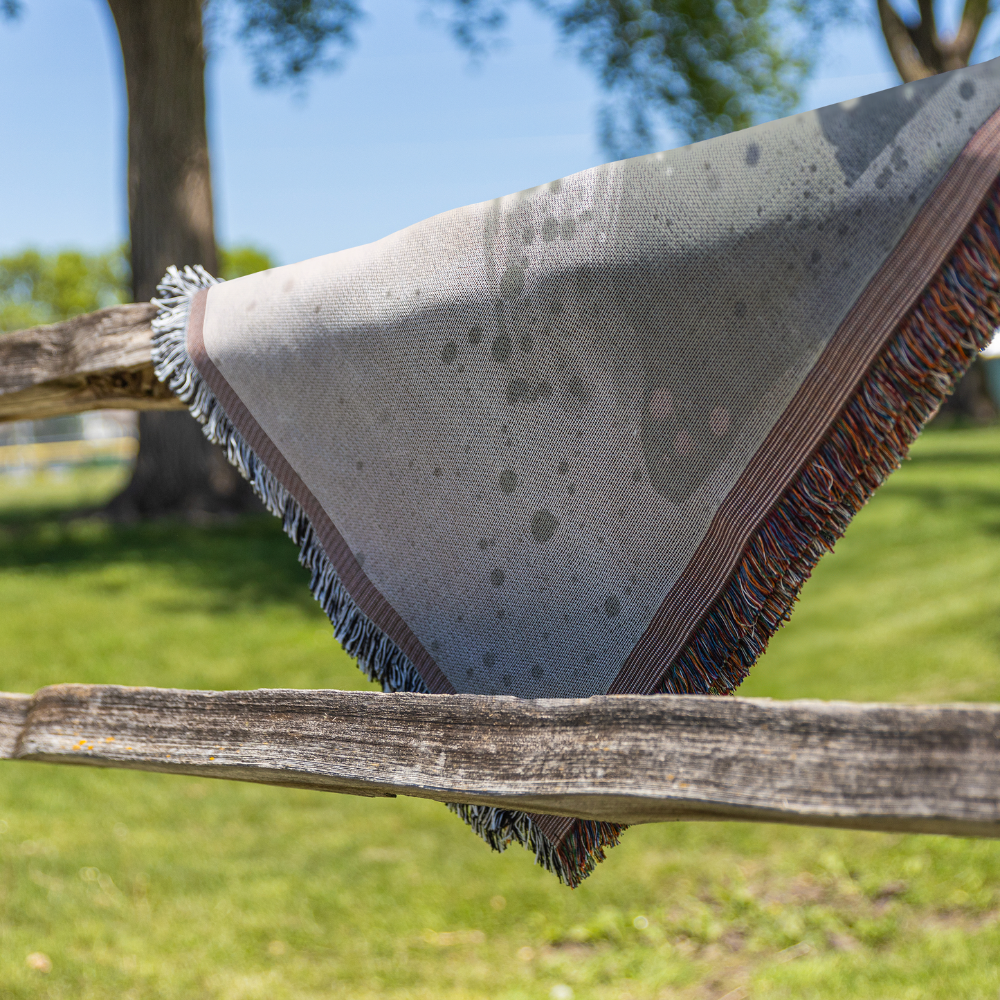 Abstract Watercolor Woven Blanket | Neutral Brushstroke Printed Throw | Modern Minimalist Home Décor