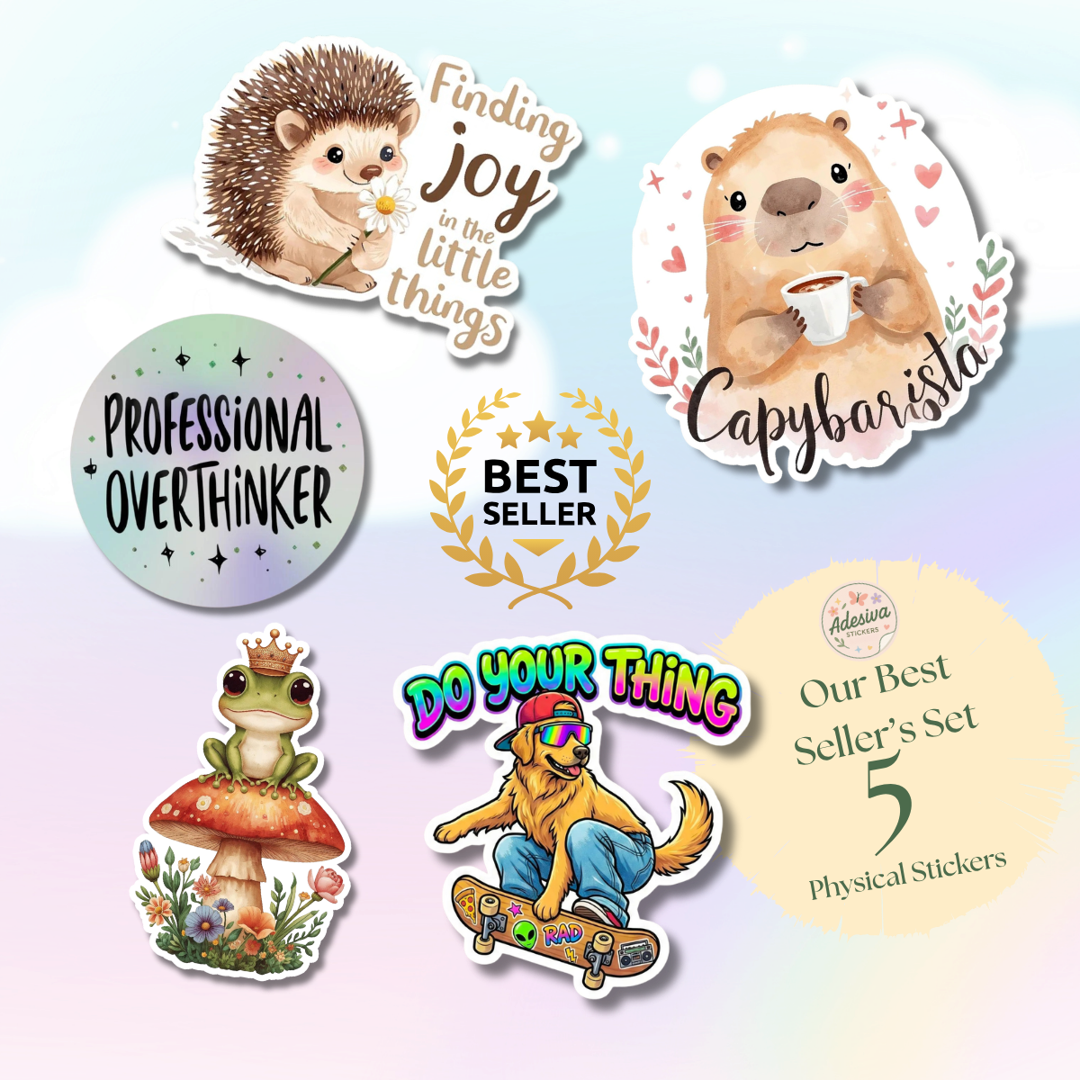 Best Sellers Sticker 5-Pack | Vinyl Decal Bundle | Adesiva