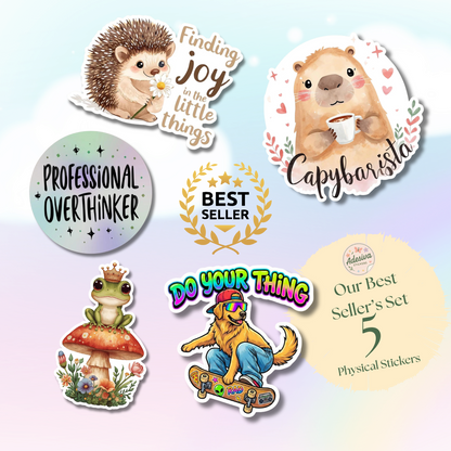 Best Sellers Sticker 5-Pack | Vinyl Decal Bundle | Adesiva
