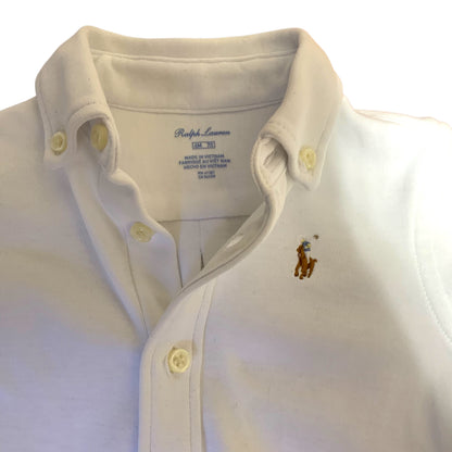 Ralph Lauren | Baby Boys 2-Piece Outfit | White Shirt | Blue Stripe Pants | 6 Months | Pre-Owned