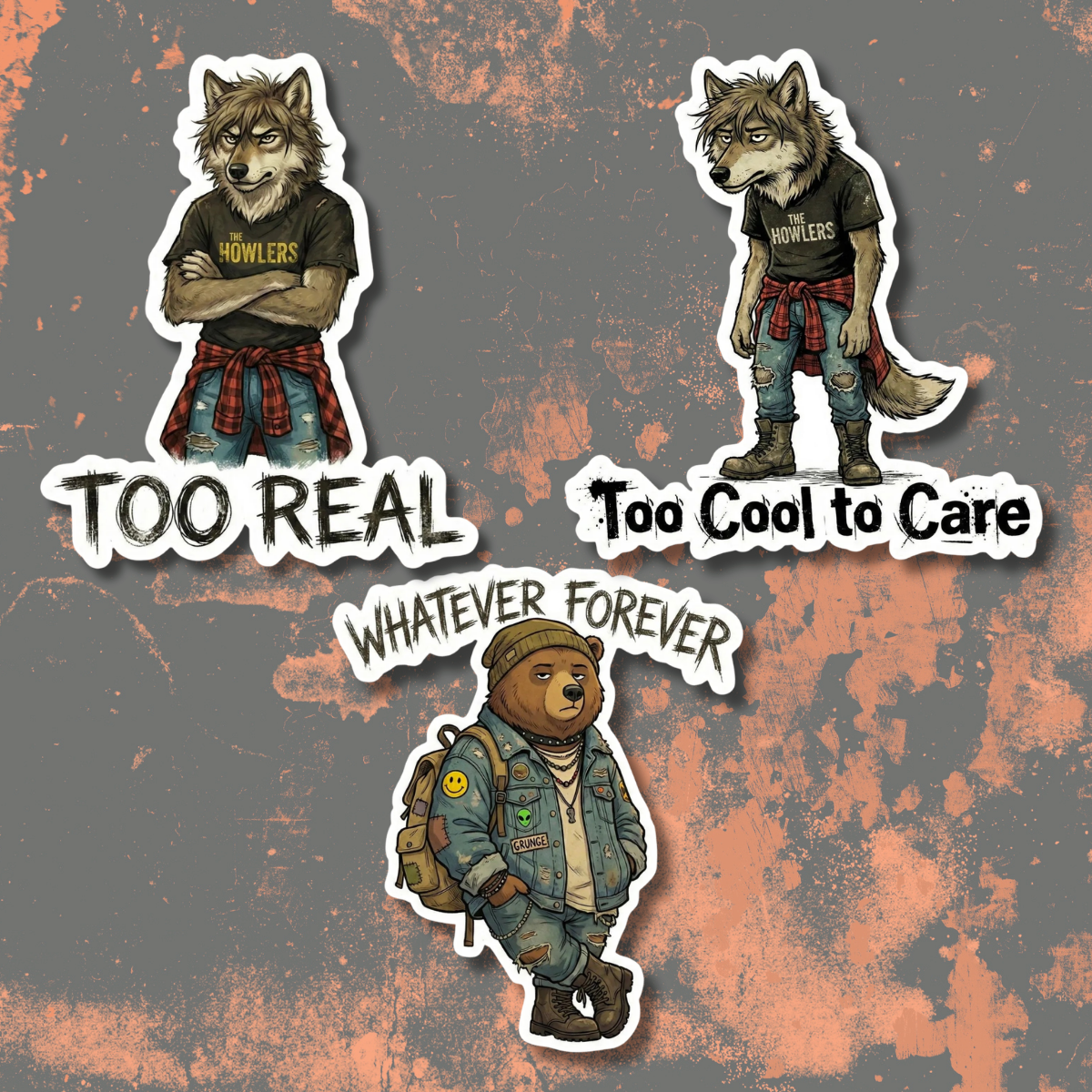 Edgy Sticker 3-Pack | Vinyl Decal Bundle | Adesiva