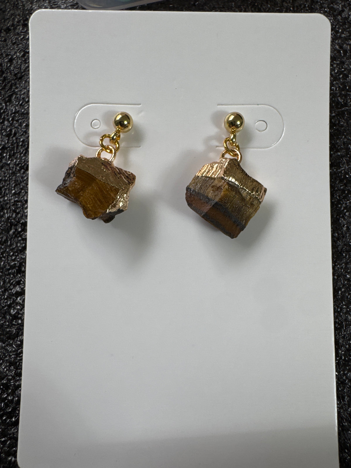 Natural Raw Stone Dangle Earrings