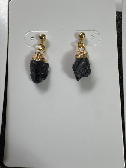 Natural Raw Stone Dangle Earrings