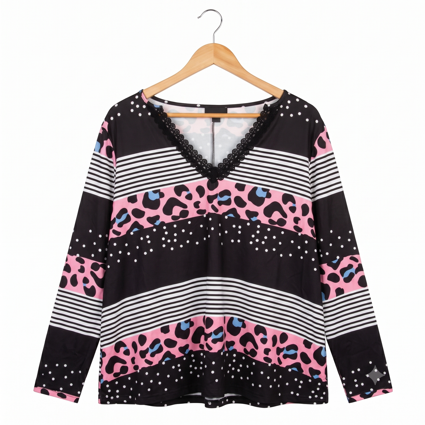 Shein Curve Womens Top | Leopard Print Lace | Size 2XL | NWOT