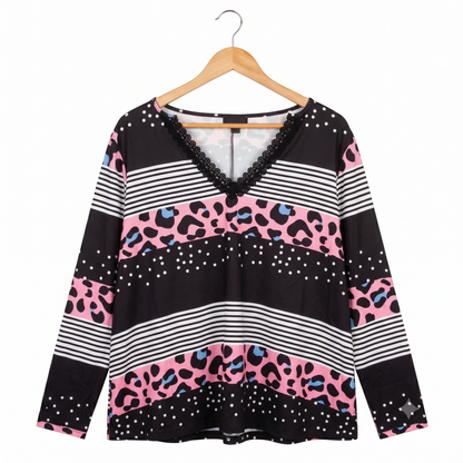 Shein Curve Womens Top | Leopard Print Lace | Size 2XL | NWOT