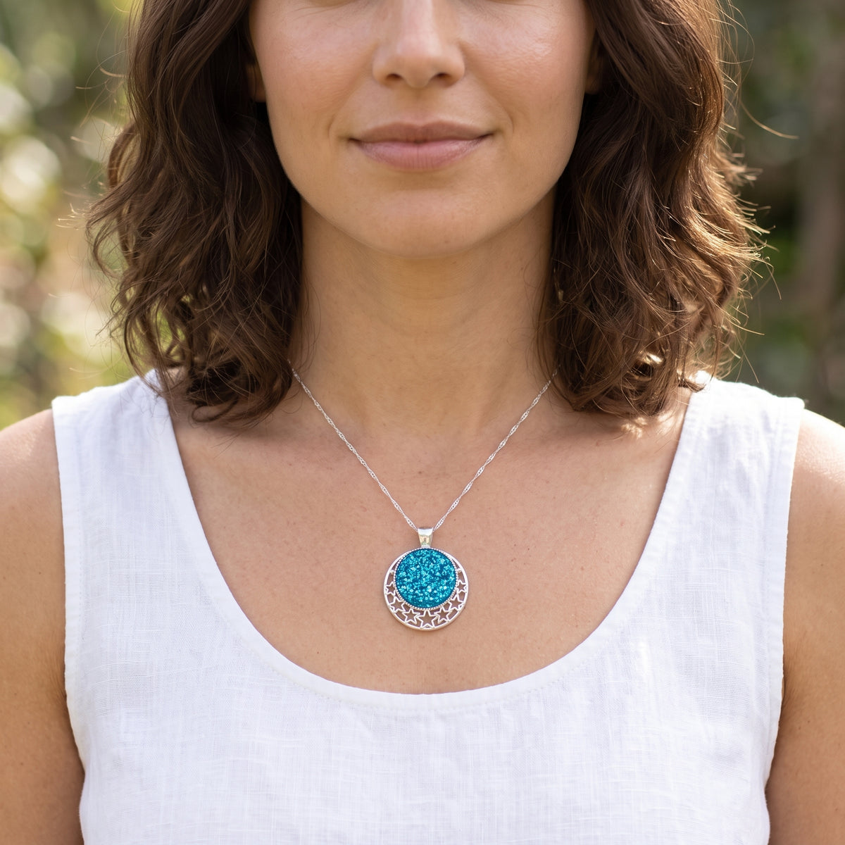 Glitter Star Pendant Necklace | Sparkle Statement Necklace | 45cm