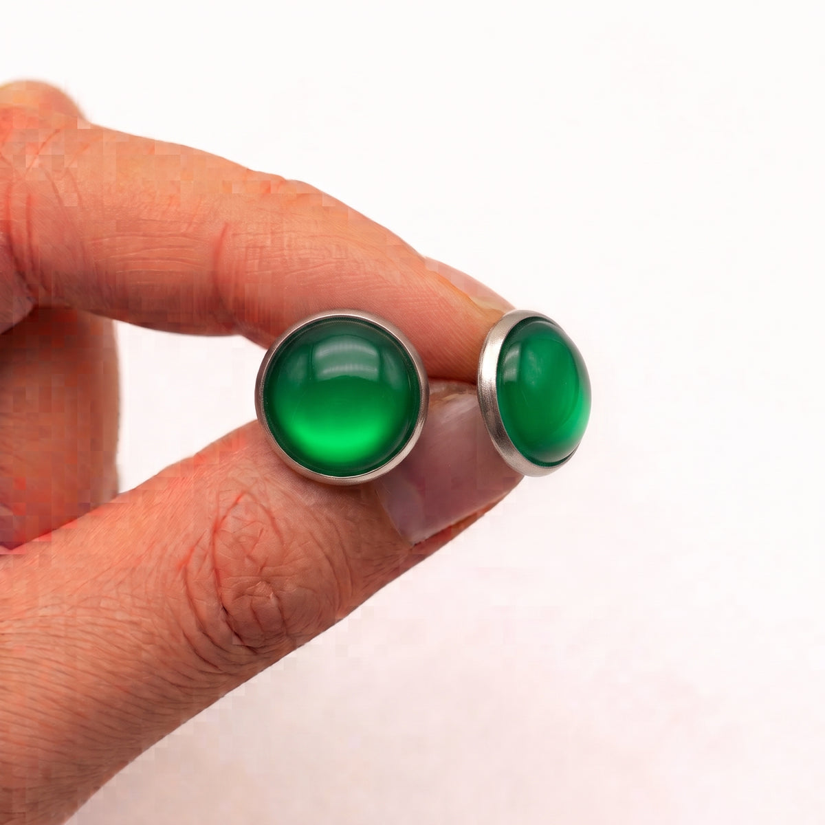 Glossy Resin Dome Stud Earrings | Colour Pop Studs | 12mm | 8 Colours