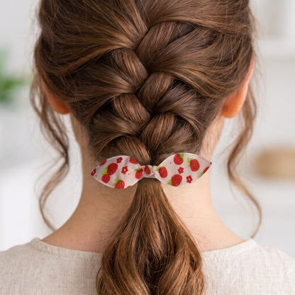 Fabric Bow Hair Ties 2 Pack | Printed Elastic Hair Bows