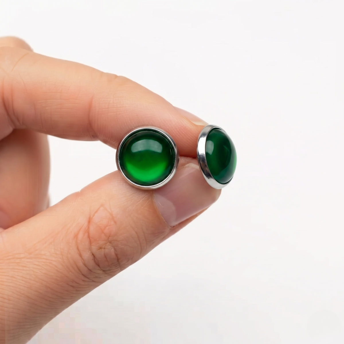 Glossy Resin Dome Stud Earrings | Colour Pop Studs | 12mm | 8 Colours