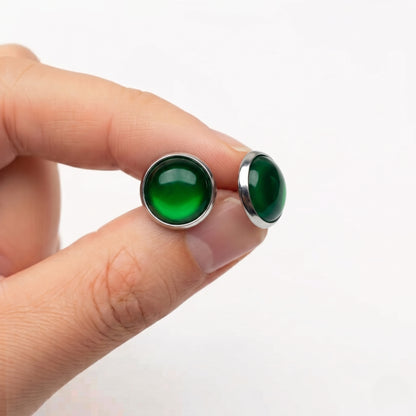 Glossy Resin Dome Stud Earrings | Colour Pop Studs | 12mm | 8 Colours
