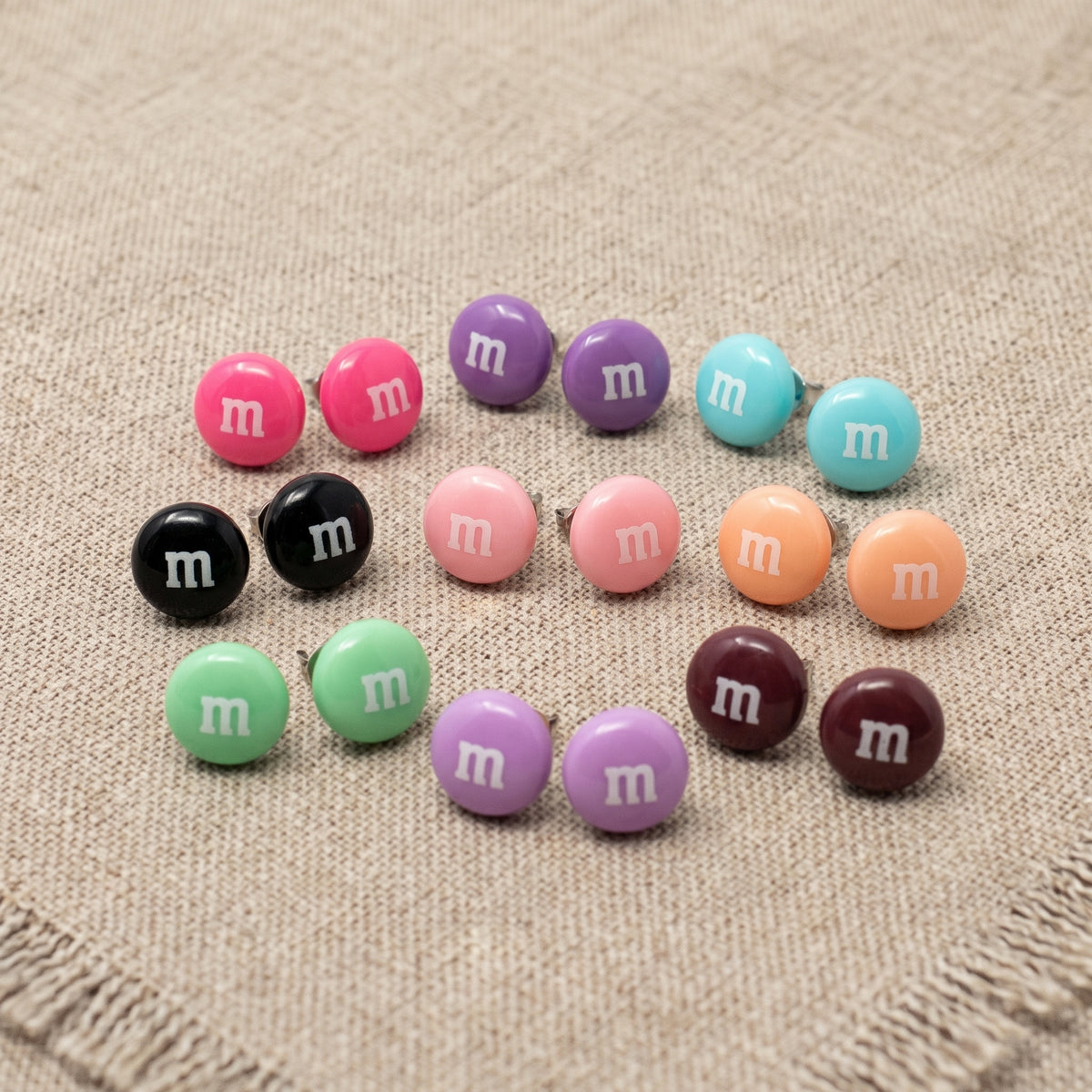 Colourful Candy Dot Stud Earrings | Acrylic Lolly Studs | 14mm | 9 Colours