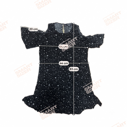 Dannii Minogue Cold Shoulder Dress | Black Star | Size 16 | Pre-Owned
