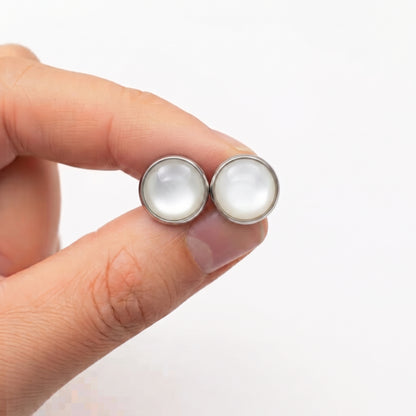 Glossy Resin Dome Stud Earrings | Colour Pop Studs | 12mm | 8 Colours