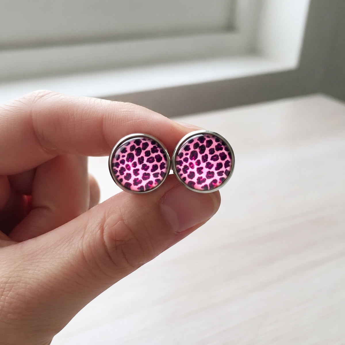 Wild Animal Print Stud Earrings | Statement Studs | 10mm | 10 Prints