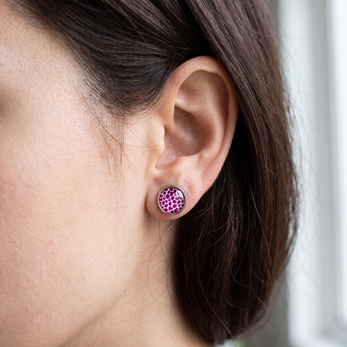 Wild Animal Print Stud Earrings | Statement Studs | 10mm | 10 Prints