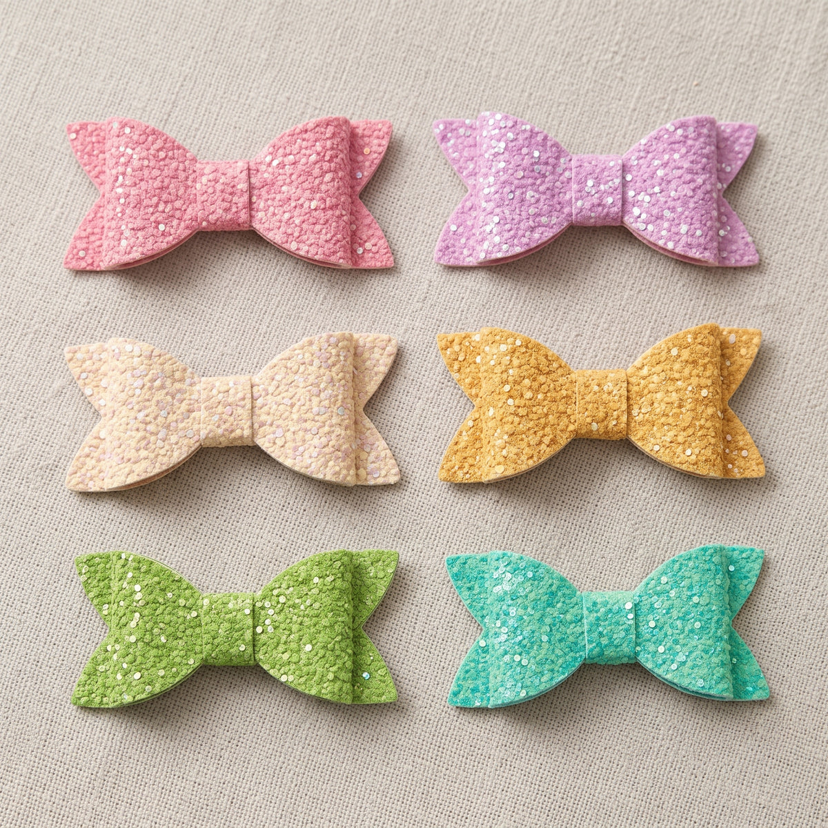 Glitter Hair Clips 2 Pack | Sparkly Alligator Clips | 6 Colours