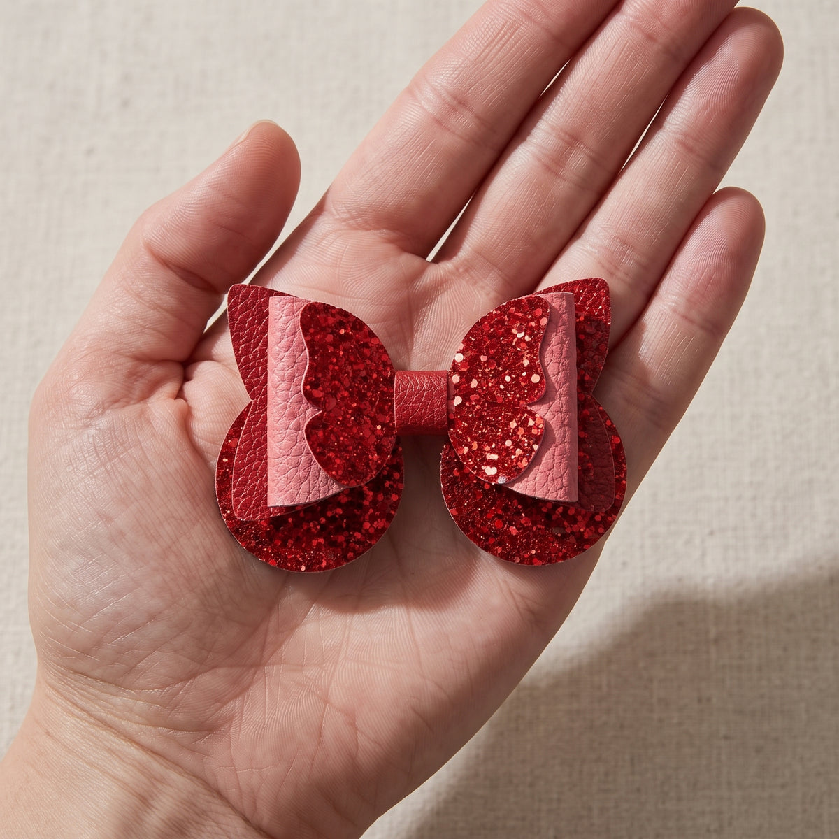 Sparkly Butterfly Hair Bow | Pebble Glitter Clip | 4 Colours