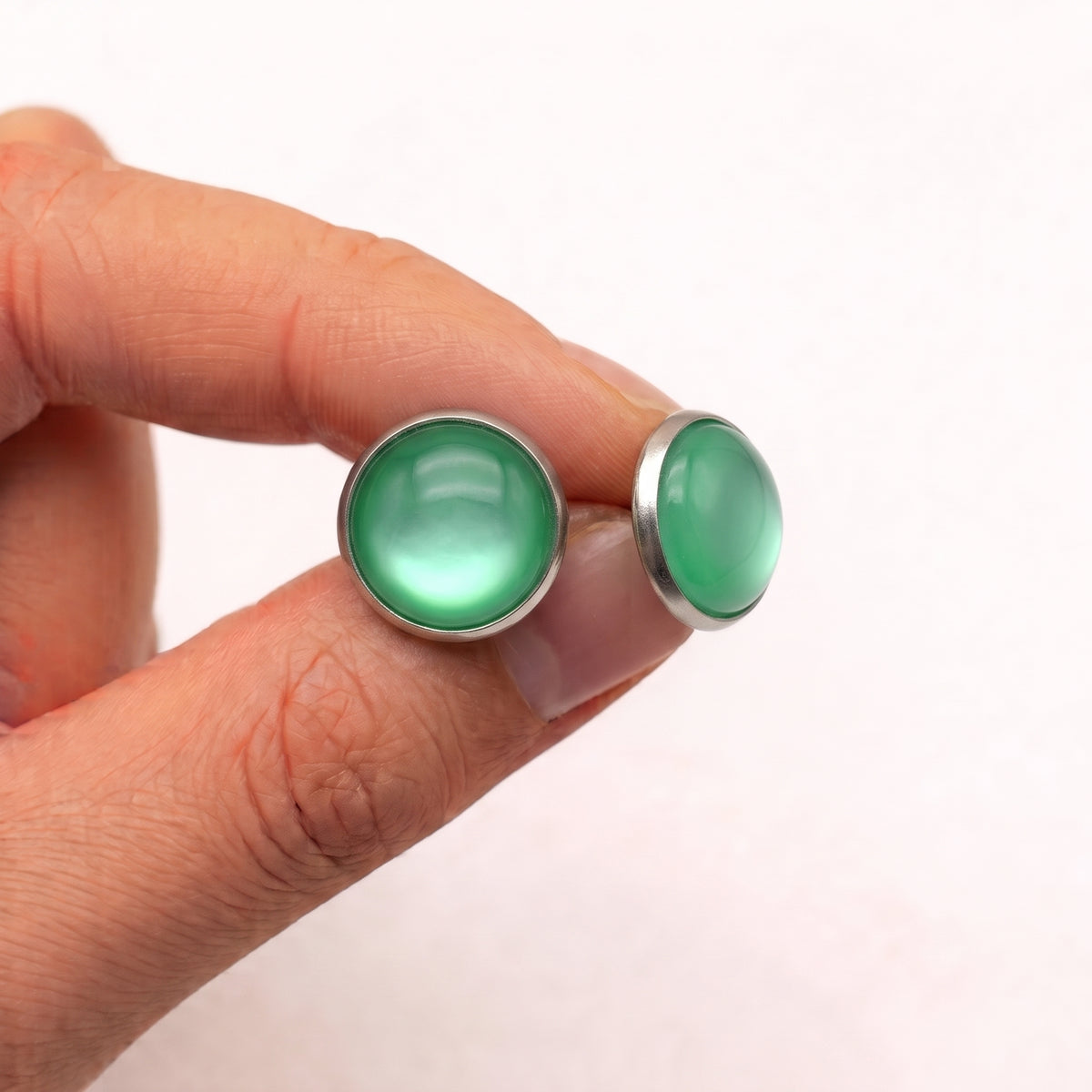 Glossy Resin Dome Stud Earrings | Colour Pop Studs | 12mm | 8 Colours