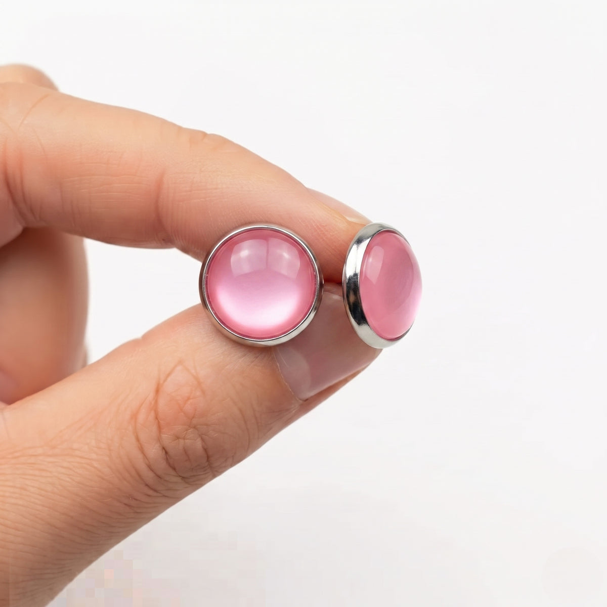 Glossy Resin Dome Stud Earrings | Colour Pop Studs | 12mm | 8 Colours