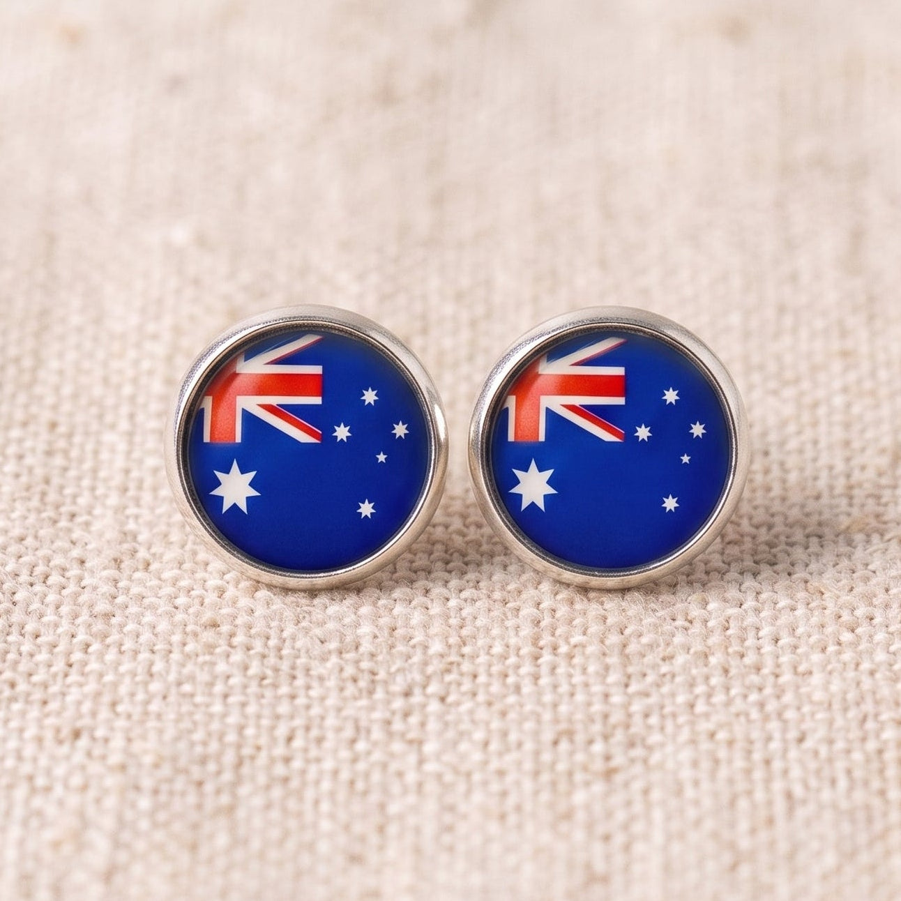 Australian flag 12mm stud earrings