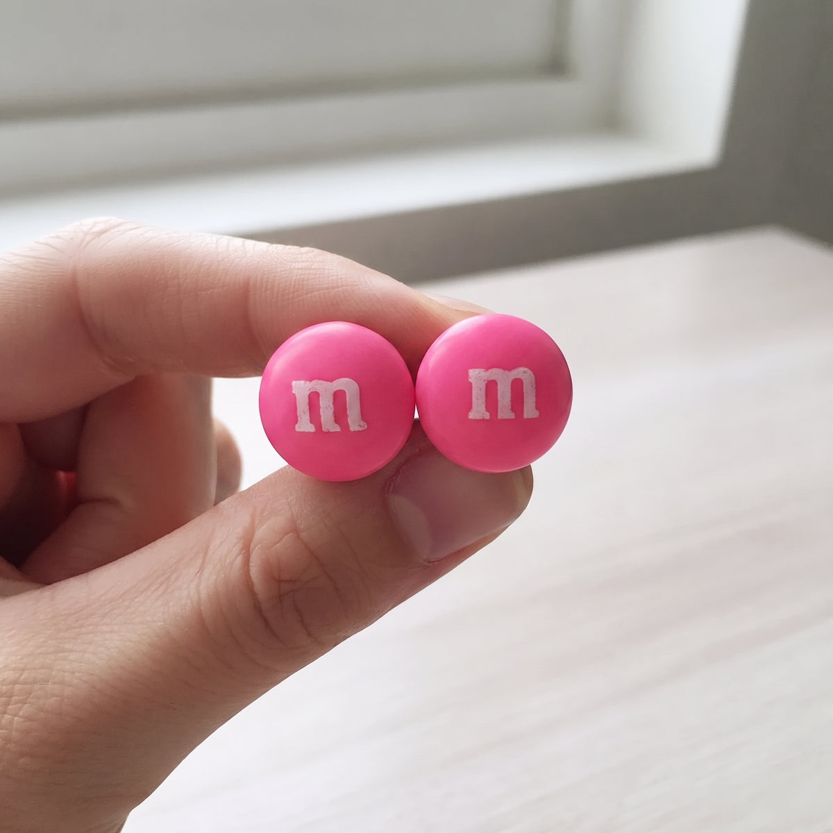 Colourful Candy Dot Stud Earrings | Acrylic Lolly Studs | 14mm | 9 Colours
