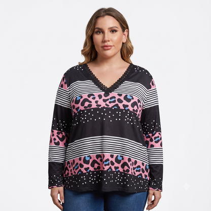 Shein Curve Womens Top | Leopard Print Lace | Size 2XL | NWOT