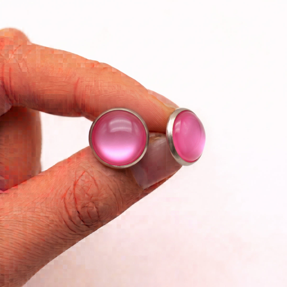 Glossy Resin Dome Stud Earrings | Colour Pop Studs | 12mm | 8 Colours