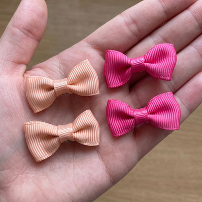 Mini Ribbon Bow Hair Clips Set of 4 | Everyday Hair Charms