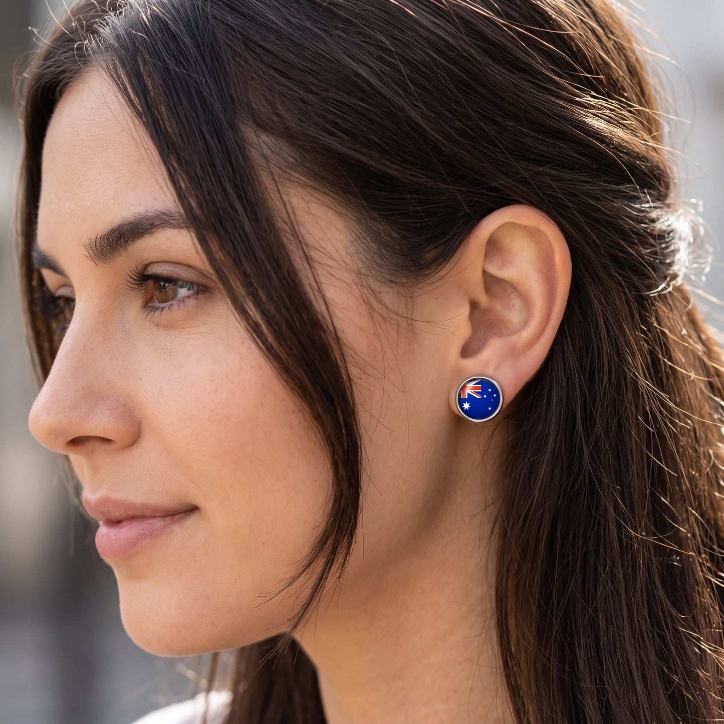 Australian flag 12mm stud earrings